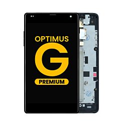 LCD Assembly with Frame for LG Optimus G (E970) (BLACK) (Premium)