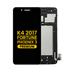 LCD Assembly with Frame for LG K4 (M150 / 2017) / Fortune M153 / Phoenix 3 M150 (BLACK) (Premium)