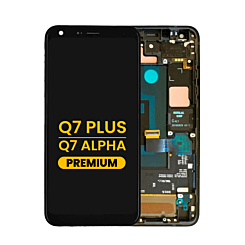 LCD Assembly with Frame for LG Q7+ / Q7 Alpha (LMQ610) (BLACK) (Premium)