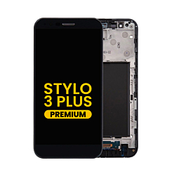 LCD Assembly with Frame for LG Stylo 3 Plus (TP450) (BLACK) (Premium)