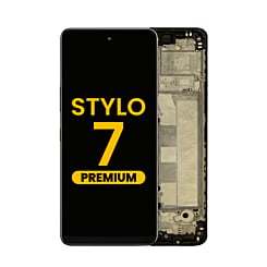 LCD Assembly with Frame for LG Stylo 7 (Q740) (BLACK) (Premium)