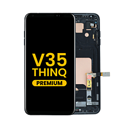 OLED Assembly with Frame for LG V35 ThinQ (BLACK) (Premium)