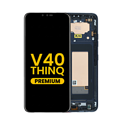 OLED Assembly with Frame for LG V40 ThinQ (V405) (BLACK) (Premium)