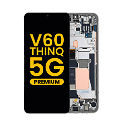 OLED Assembly with Frame for LG V60 ThinQ 5G UW (V605) (Not Compatible with Verizon UW Model) (BLACK) (Premium)