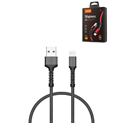 LDNIO LS63 USB A-L Non-MFI Fast Charging Data Cable (GRAY) (3ft) (12W) (Only Ground Shipping)
