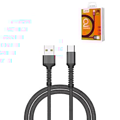 LDNIO LS64 USB A-C Braided Charging Data Cable (GRAY) (6ft) (12W) (Only Ground Shipping)
