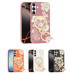 Luxury Diamond Shiny Cases with Butterfly Ring Design for Galaxy A16 5G (Only Ground Shipping)