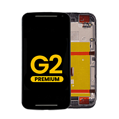 LCD Assembly with Frame for Motorola Moto G2 (XT1064 / 1068 / 1069) (BLACK) (Premium)