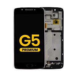 LCD Assembly with Frame for Motorola Moto G5 (XT1670) (BLACK) (Premium)