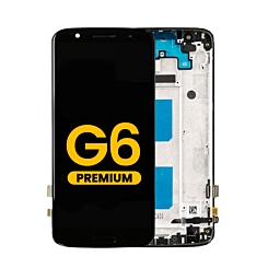 LCD Assembly with Frame for Motorola Moto G6 (XT1925) (BLACK) (Premium)