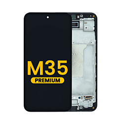 LCD Assembly with Frame for Galaxy M35 (M356 / 2024) (BLACK) (Premium)