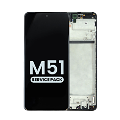 OLED Assembly with Frame for Galaxy M51 (M515 / 2020) (BLACK) (Service Pack)