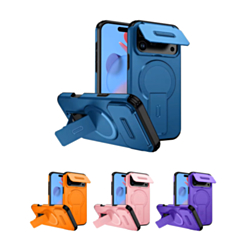 Magnetic Push Slide Lens Case with Kickstand for iPhone 17 Pro Max (Only Ground Shipping)