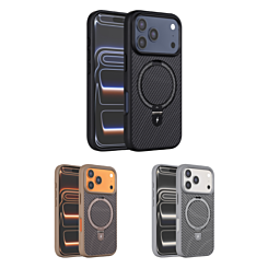 Magnetic Kickstand Case with Carbon Fiber for iPhone 17 Pro max (Only Ground Shipping)