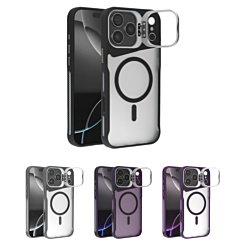 Matte Transparent Camera Stand Case with Wireless Charging for iPhone 17 Pro (Only Ground Shipping)