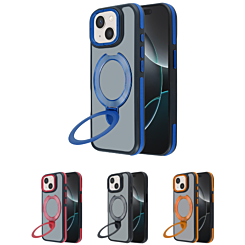 Matte Transparent Case with Wireless Charging Kickstand for iPhone 13 / 14 (Only Ground Shipping)