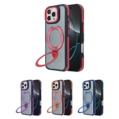 Matte Transparent Case with Wireless Charging Kickstand for iPhone 16 Pro Max (Only Ground Shipping)