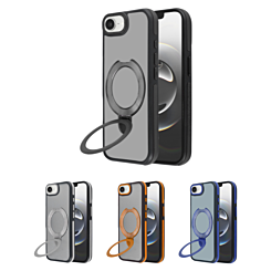 Matte Transparent Case with Wireless Charging Kickstand for iPhone 16e / 17e (Only Ground Shipping)