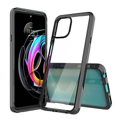 Moto Edge 20 Lite Hybrid Case with Air Cushion Technology - BLACK (Only Ground Shipping)