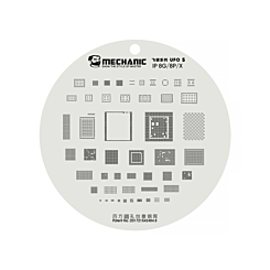 Purchase the Mechanic UFO 5 Series CPU BGA reballing tin planting plate for iPhone 8G, 8 Plus, and X. This item is not returnable.