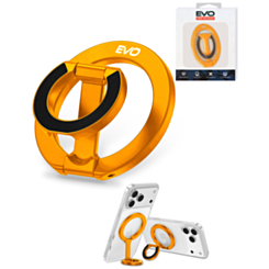 EVO FlexRing Magnetic Phone Holder with Kickstand Support & Wireless Charging (ORANGE) (Only Ground Shipping)