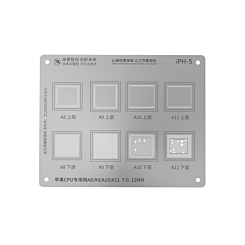 MIJING Universal CPU BGA Reballing Stencil for iPhone 6 to X (A8 / A9 / A10 / A11) (Not Returnable)