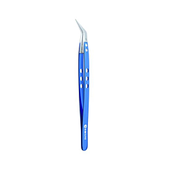 MIJING High Temperature Resistance Anti-Static Ceramic Tweezer - Curved Head