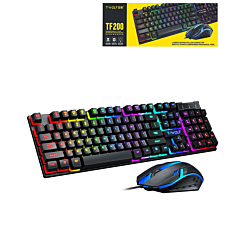 2in1 RGB Full Size Wired Gaming Keyboard and Mouse with Multimedia Keys (TF200) (Only Ground Shipping)