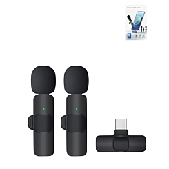 Lavelier Microphone with Built-In Battery Receiver for Vlogging (USB-C)