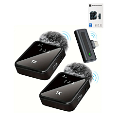 Lavelier Microphone with Built-In Battery Receiver for Vlogging (USB-C) (Only Ground Shipping)