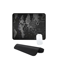 World Map Locked-Edge Mouse Pad (26x21cm) (2mm Thickness) (Only Ground Shipping)