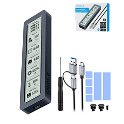 ShuoLe M-Key M.2 NVMe Smart Screen SSD Enclosure (Heat / Capasity / Run Time / Operating Temperature) (USB 3.2 Gen 2 10Gbps) (Only Ground Shipping)