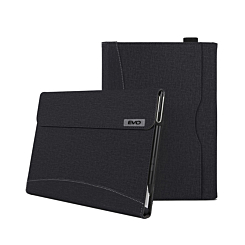 EVO Elegant Fabric Covered Business Portfolio Protective Case with Pen Holder for Microsof Surface Pro 9 / 10 / 11 (BLACK) (Only Ground Shipping)