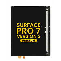 LCD Assembly without Frame for Microsoft Surface Pro 7 (1866 / V2 LP123WQ2) (Extension Cable Pre-Installed) (BLACK) (Premium)
