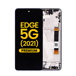 LCD Assembly with Frame for Motorola Edge 5G 2021 (XT2141 / 2021) (NEBULA BLUE) (Premium)