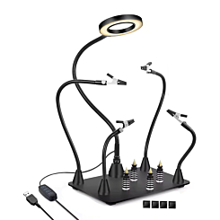 Magnetic Helping Hands Soldering Station 3X Magnifying Lamp Large Base (Only Ground Shipping)