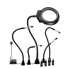 Magnetic Helping Hands Soldering Station 5X Magnifying Lamp Large Base (Only Ground Shipping)