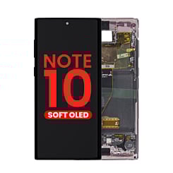 Purchase the OLED Assembly with Frame for Galaxy Note 10 N970 in Aura Pink, Aftermarket OLED.