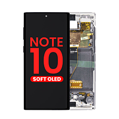 Grab wholesale deals on the OLED Assembly with Frame for Galaxy Note 10 N970 in Aura White, Aftermarket OLED.