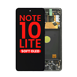 Purchase the OLED Assembly with Frame for Galaxy Note 10 Lite N770 in Aura Black, Aftermarket OLED.