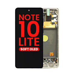 Order the OLED Assembly with Frame for Galaxy Note 10 Lite N770 in Aura Glow, Aftermarket OLED.