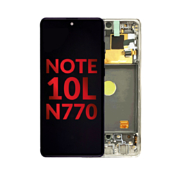 Order the OLED Assembly with Frame for Galaxy Note 10 Lite N770 in Aura Glow, Aftermarket OLED.