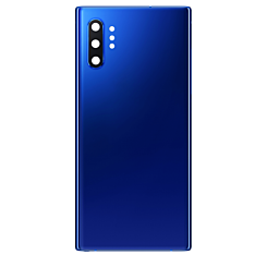 Back Glass with Camera Lens and Adhesive for Galaxy Note 10 Plus (NO LOGO) (AURA BLUE)