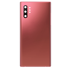 Back Glass with Camera Lens and Adhesive for Galaxy Note 10 Plus (NO LOGO) (AURA PINK)