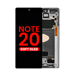 Shop the OLED assembly with frame for Galaxy Note 20 N980 and N981 in Mystic Gray, aftermarket OLED.
