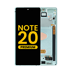 Purchase the premium OLED assembly with frame for Galaxy Note 20 N980 and N981 in Mystic Green.
