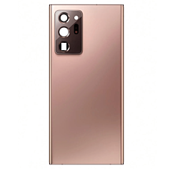 Buy the back glass with camera lens and adhesive for Galaxy Note 20 Ultra in Mystic Bronze, no logo.

