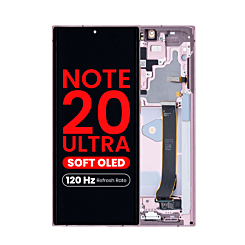 OLED Assembly with Frame for Galaxy Note 20 Ultra N985 / N986 (MYSTIC BRONZE) (Aftermarket Pro Soft Oled / 120HZ)