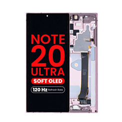 OLED Assembly with Frame for Galaxy Note 20 Ultra (N985/N986) (MYSTIC BRONZE) (Aftermarket Plus Soft Oled / 120Hz)