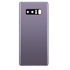 Grab wholesale deals on the Back Glass with Camera Lens and Adhesive for Galaxy Note 8 in Orchid Gray, no logo.